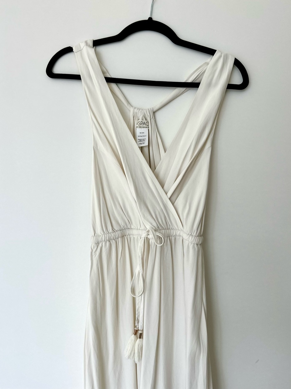 Revolve LSpace White Surplice Maxi Dress with Tassel Tie